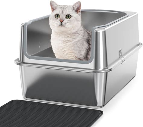 stanless steel litter box|stainless steel litter box benefits.